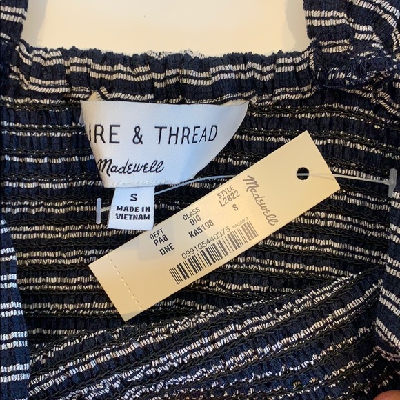 NWT Madewell Texture & Thread Smocked Peplum Tank - Picture 7 of 11